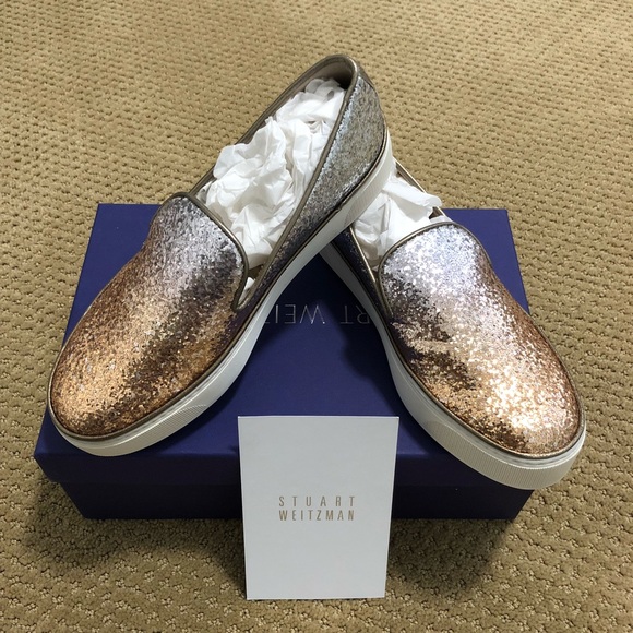 Stuart Weitzman Glitter Sneakers - Picture 1 of 8